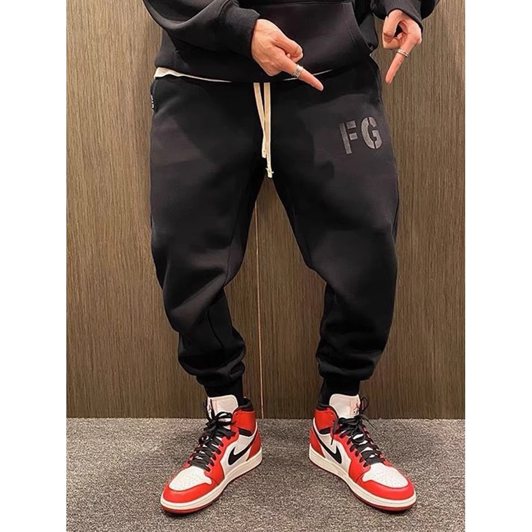 

Осень-зима, большие размеры 300, японские вельветовые широкие брюки в стиле ретро, мужские свободные повседневные брюки на подкладке Thiened Fce...