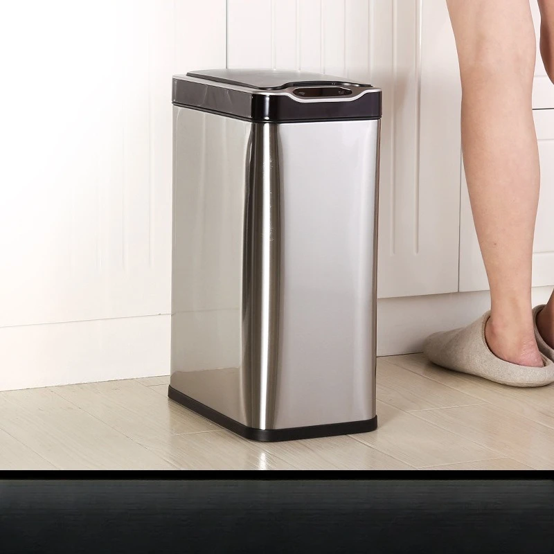 

Smart trash can Induction type Home living room Kitchen Bathroom with cover Large stainless steel Automatic