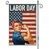 Labor Day Vintage Women Working Garden Flag 12x18'' Feminist Gifts llz