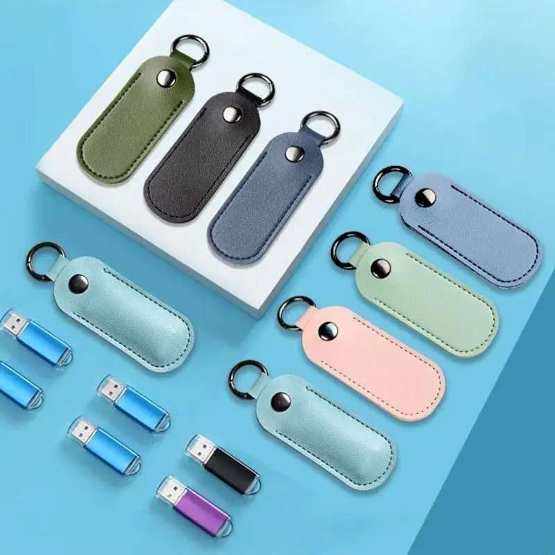 W91A USB -флэш -привод держателя корпуса MicroFiber кожаный флеш -привод защитный привод