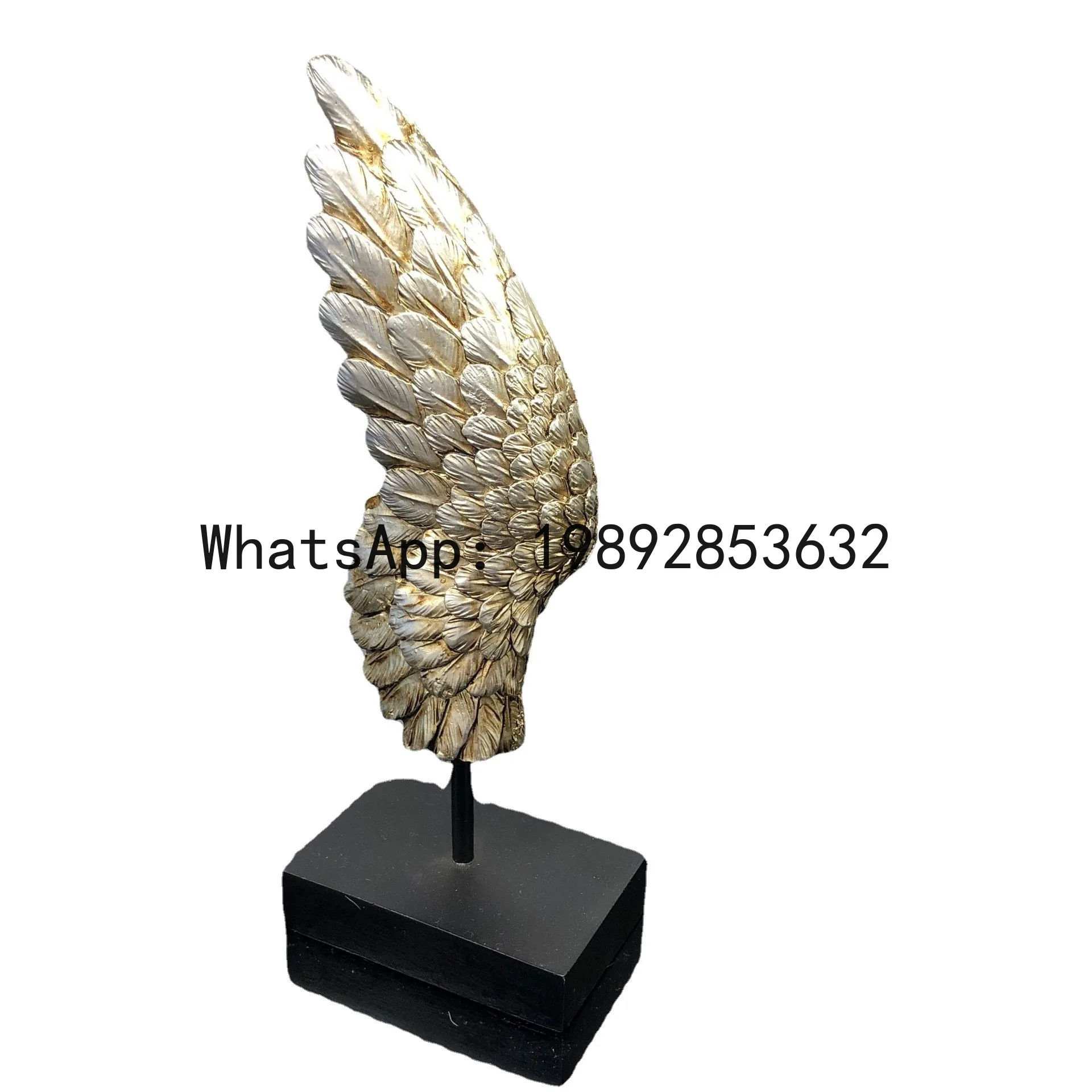Resin Crafts Golden Wings Angel Wings Abstract Sculpture Resin Table Decorations Decorative Figurines Home Decoration
