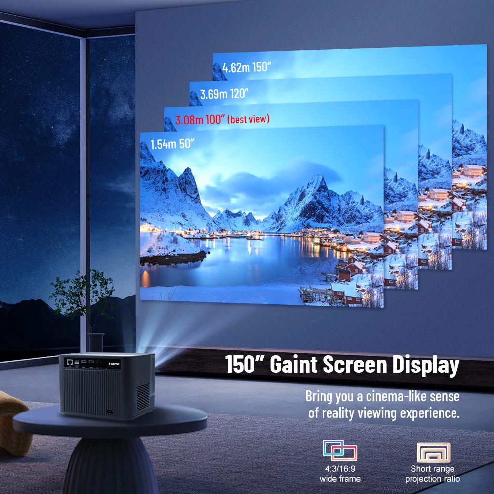 ThundeaL TDA6 Full HD Projektor 1080P 2K 4K Video Heimkino Autofokus 5G WLAN Android Projektor TDA6W 3D Tragbarer Beamer – Detail 17