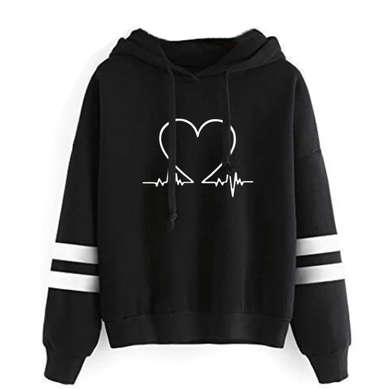 

Woman Clothing Versatile Sweatshirts Casual Hoodies Comfortable Pullovers Slim Fit Soft Striped Lazy Style Jogging Daily Women's