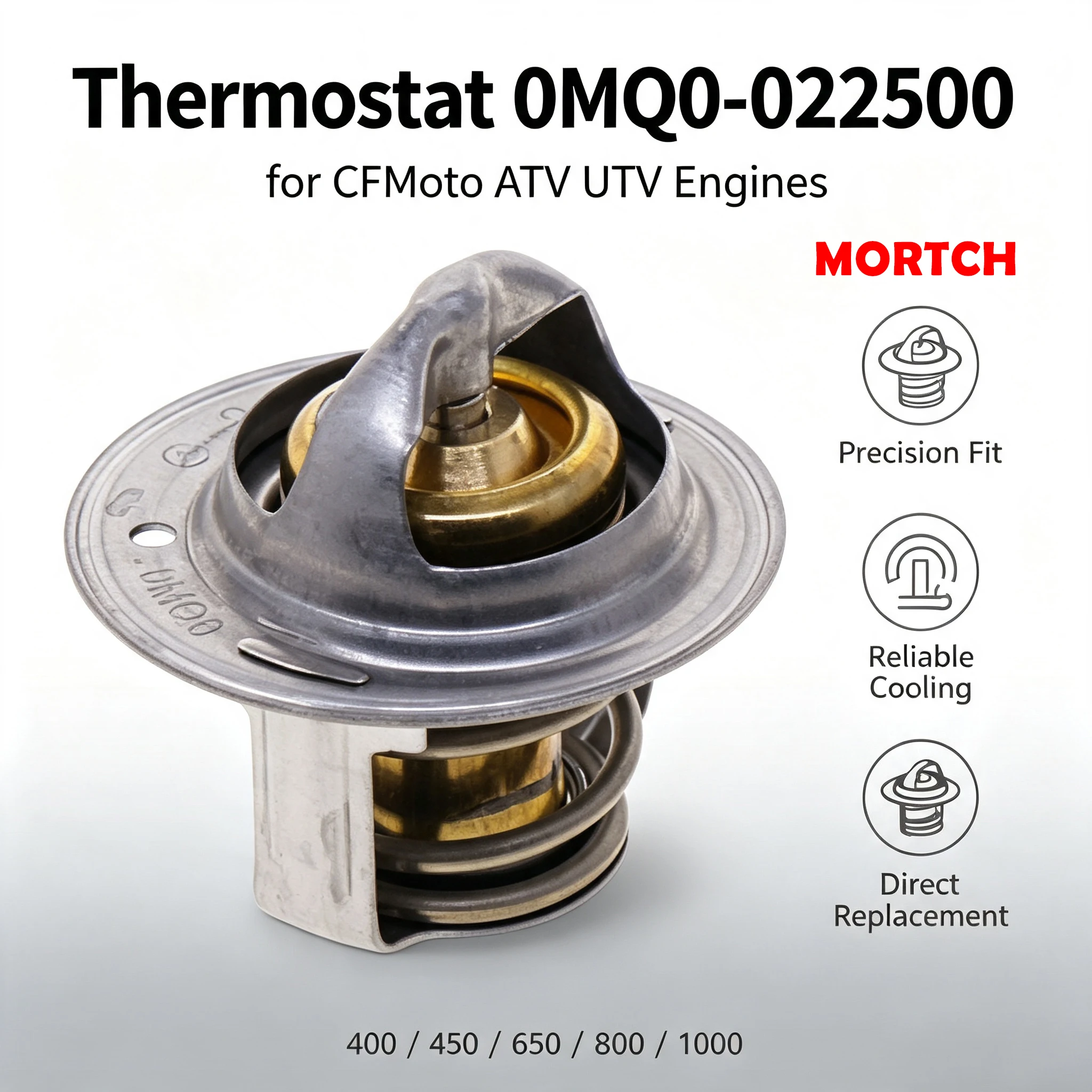 OEM 0MQ0‑022500 Engine Coolant Thermostat Replacement For CFMoto 400 450 650 800 1000 ATV UTV Off‑Road Parts