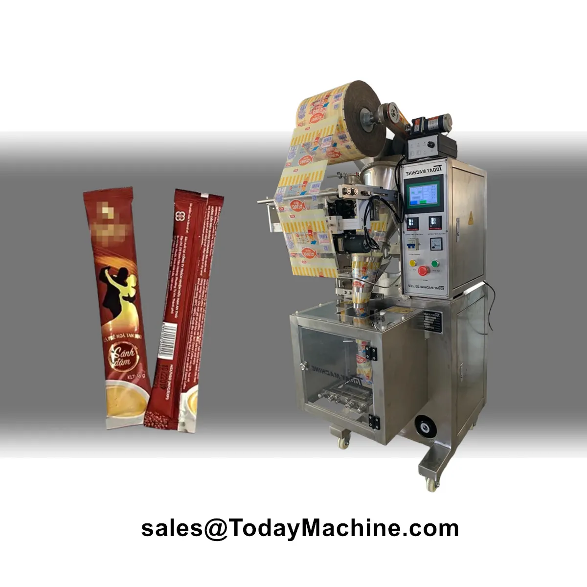 Máquina automática de embalagem e enchimento de leite em pó