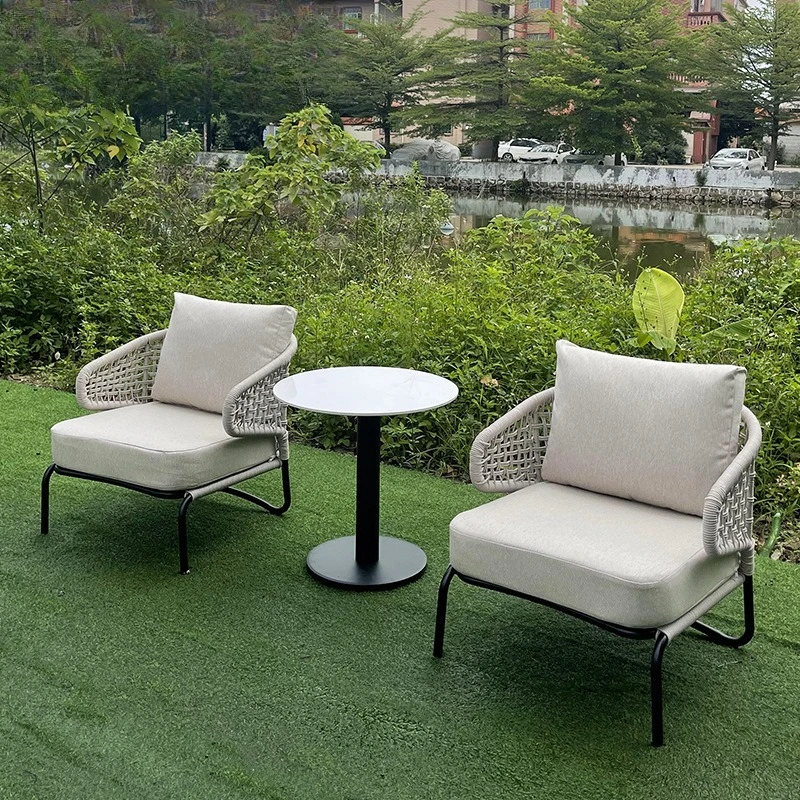

Simple outdoor hand-woven rattan chair rattan coffee table chair outdoor garden courtyard villa open-air leisure furniture