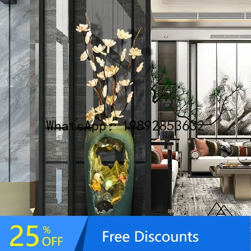 Z31- Chinese Style  Rockery Water Fountain Wealth-Attracting Ornament Living Room Feng Shui Wheel Indoor New Home Water Feature