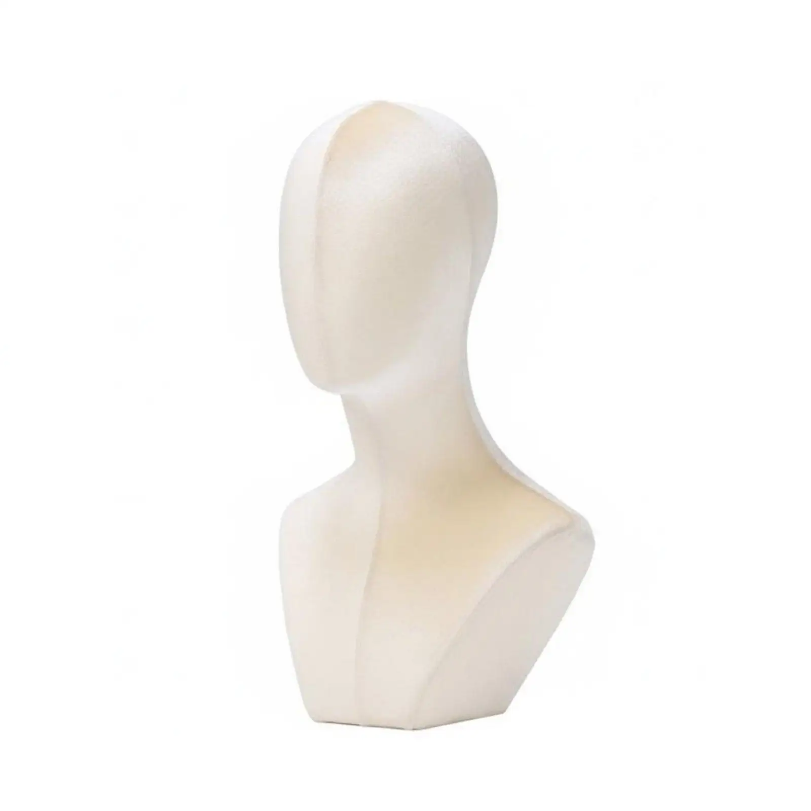 Elegant Velvet Covered Foam Mannequin Head for Pin Fastening Scarves Hats and Hairpieces in Retail Window Displays