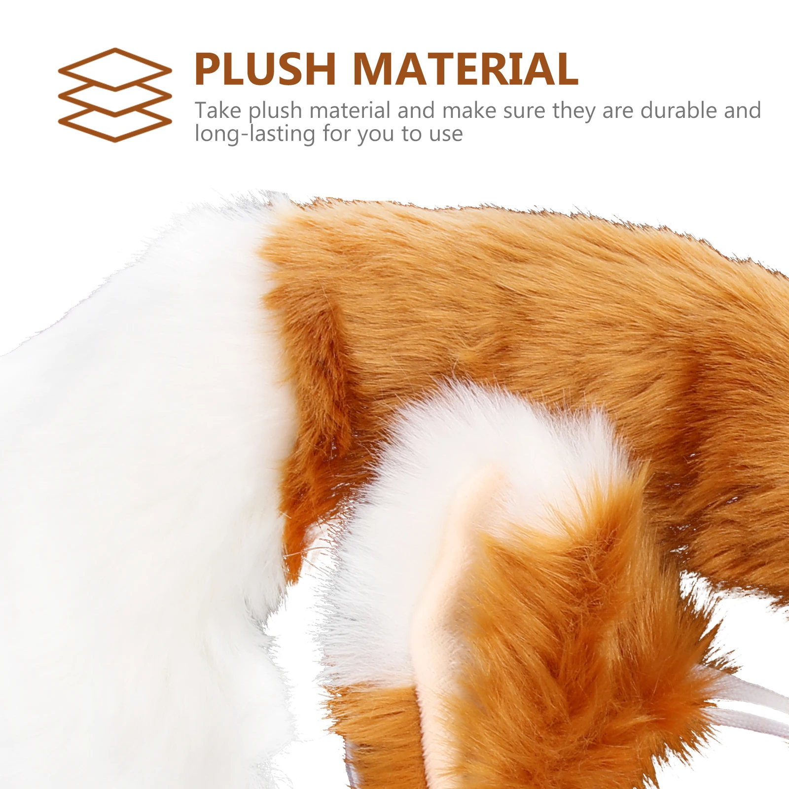

Fox Ears Party Prop Durable Party Costume Tail Decor Hair Decor Tail Set Selfie Photos Family Friends Adorable Look