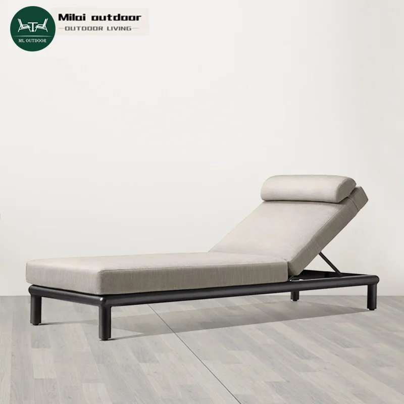 

Modern Leisure Aluminum Garden Sun Bath Bed Metal Garden Lounge Chair For Outdoor Patio Beach Swimming Pool Factory Direct