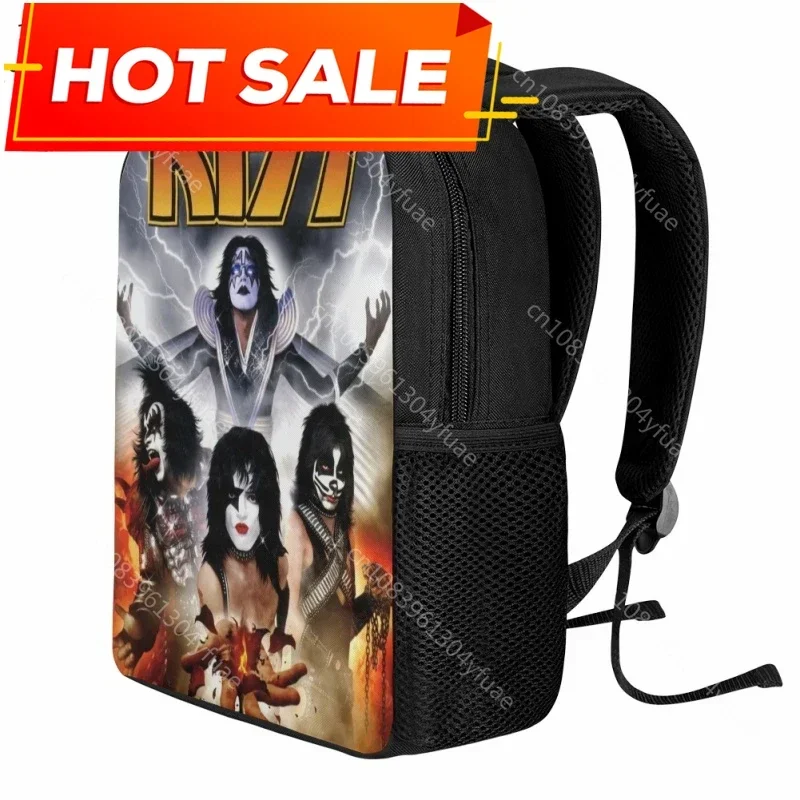 Cool KISS Band Printed 12inch School Bag Hot Blood Rock Music Design Backpack Suitable Travel Kids Trend Book Bags