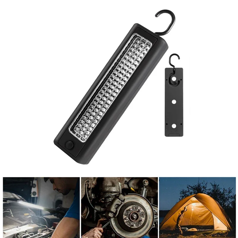 

Car Work Light LED Black with Hook Cars Inspection Hanging Lights 72 LED Light Bar Camping Supplies Outdoor Emergency Lamp 2024