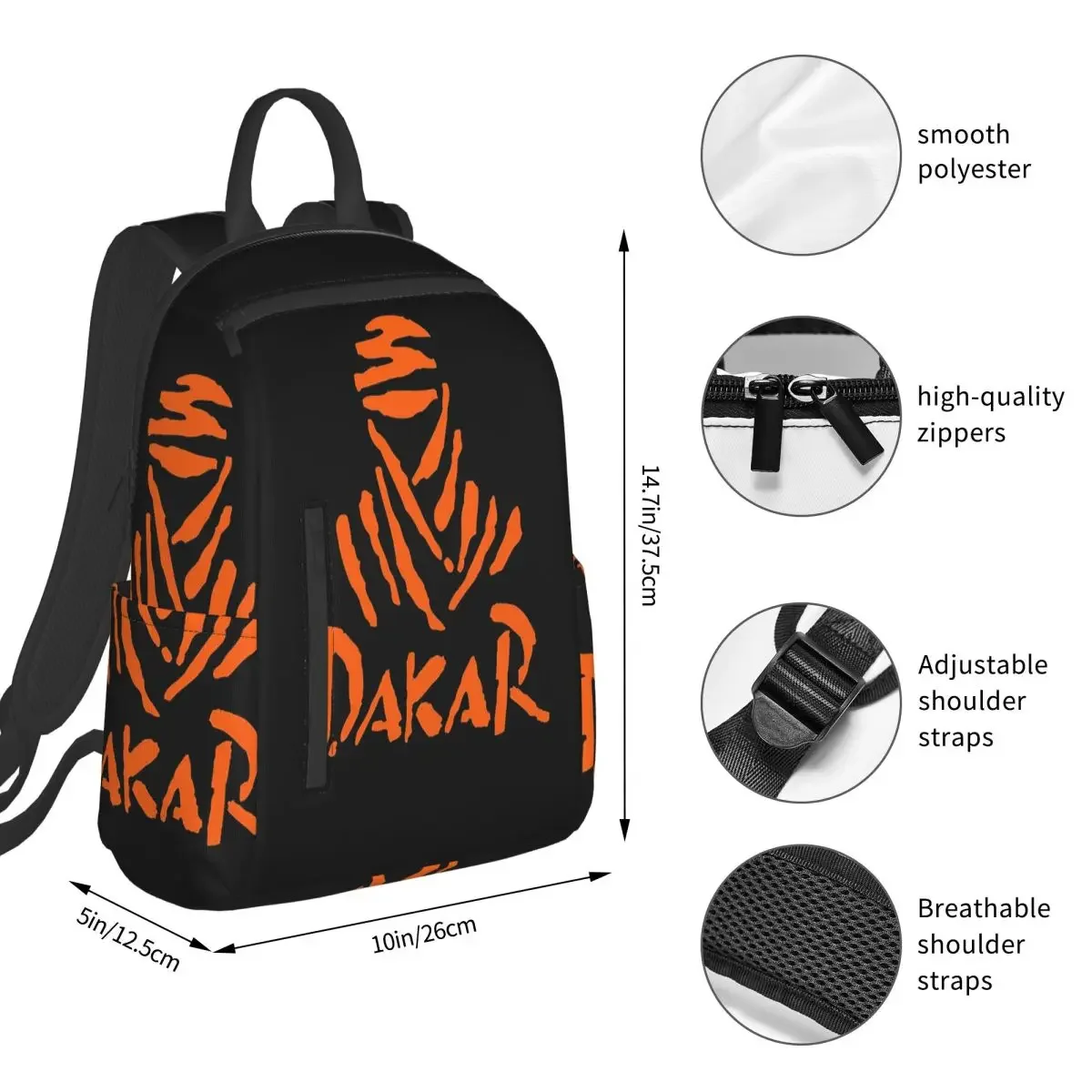 Dakar Rally Motorcycle Backpack Student BookBag Children School Bag Computer Shoulder Bags Men Women
