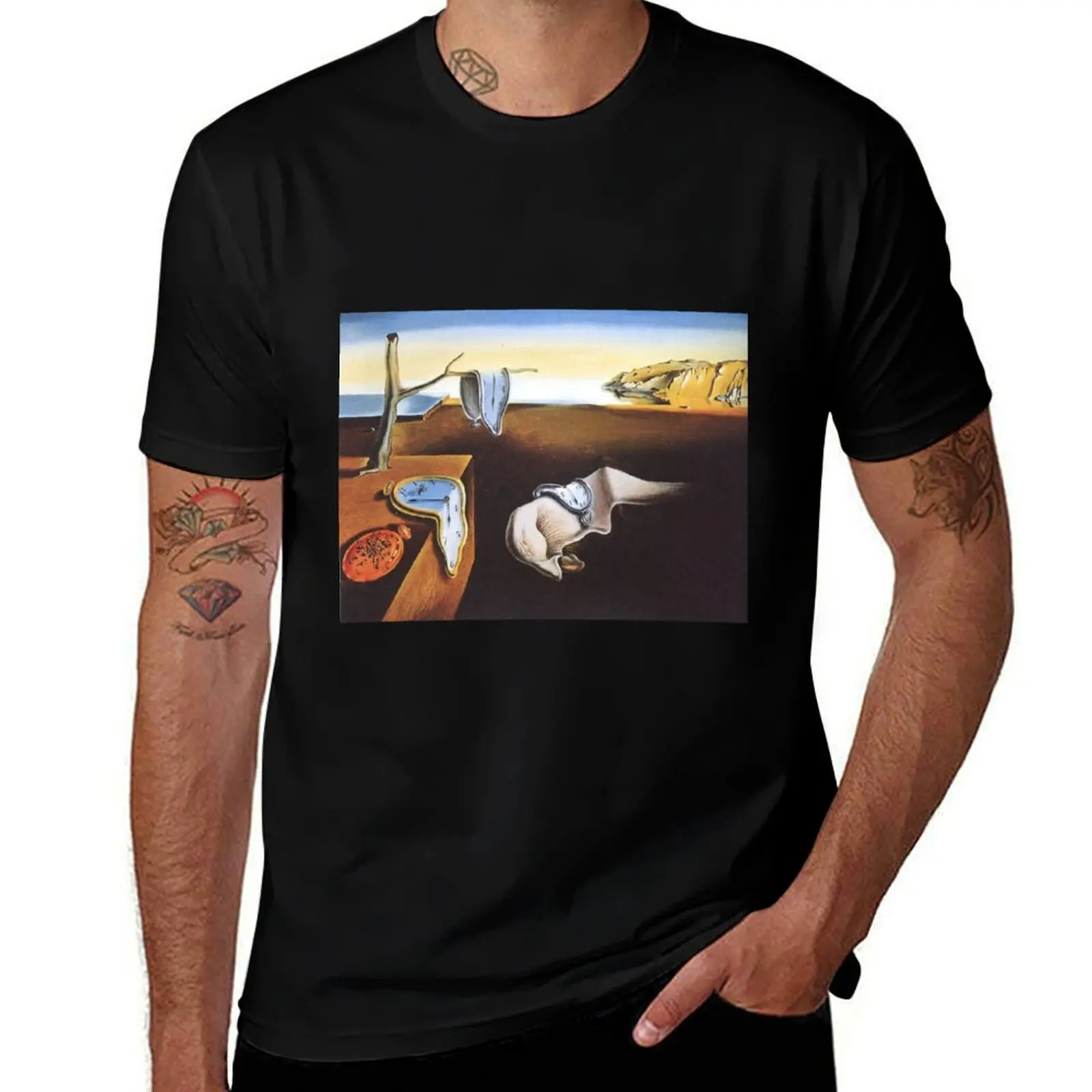 T-shirt Salvador Dali The Persistence of Memory, haut de sport à manches courtes, grande taille