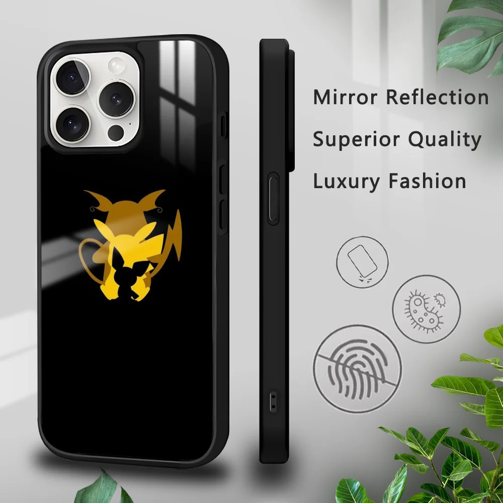 Pikachu Bulbasaur Phone Case For iPhone 16 15 14 13 12 11 Pro Xs Max Mini Plus Celulares Hard Funda Dropshipping