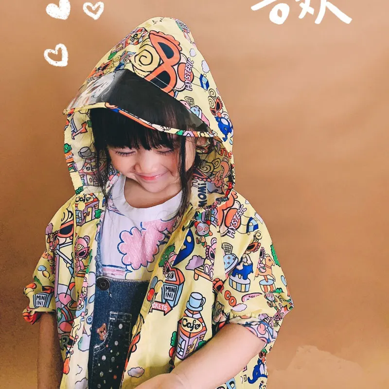 

Длинный детский плащ с положением школьной сумки для детского сада, тонкий плащ для всего тела, супер материал Bla