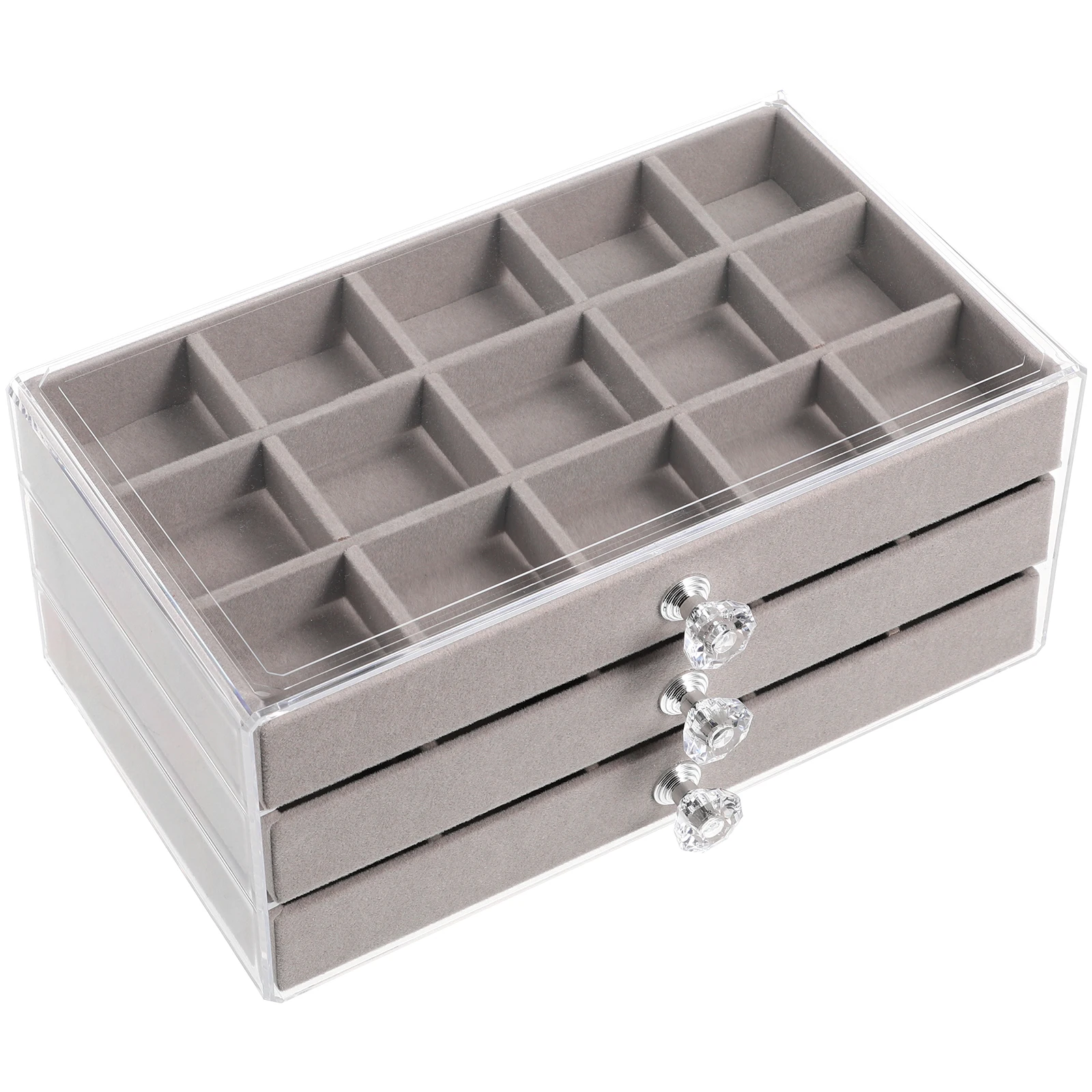 

Elegant Jewelry Showing Box Portable Storage Container for Necklaces Earrings Rings Women Fashion Organizer Display Case