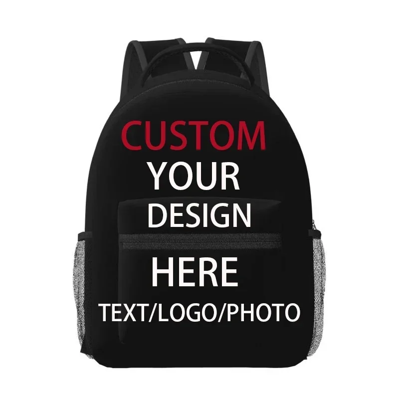 DIY Nylon Backpack Custom Personalized Large Capacity School Bags with Your Photos Logo Kids Bags for Boys Girls Mochila Hombre