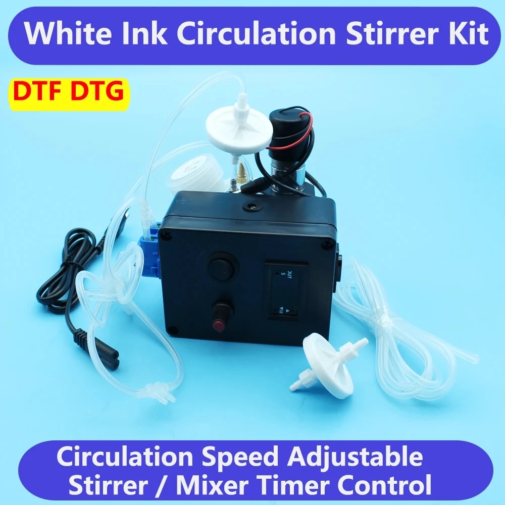 Imagem -05 - Kit de Sistema de Circulação de Tanque de Tinta Branca com Temporizador e Temporizador Epson L1800 Et8550 L18050 L8050 Xp600 L800 L805 et 8500 Dtf