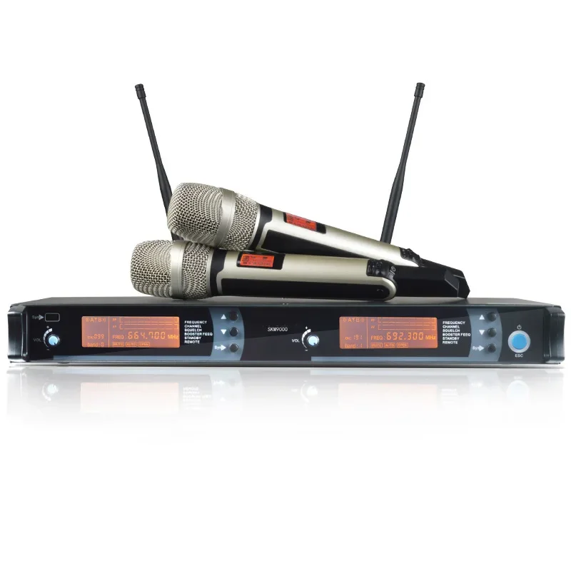 Professional U-segment FM one to two wireless microphone stage performer home