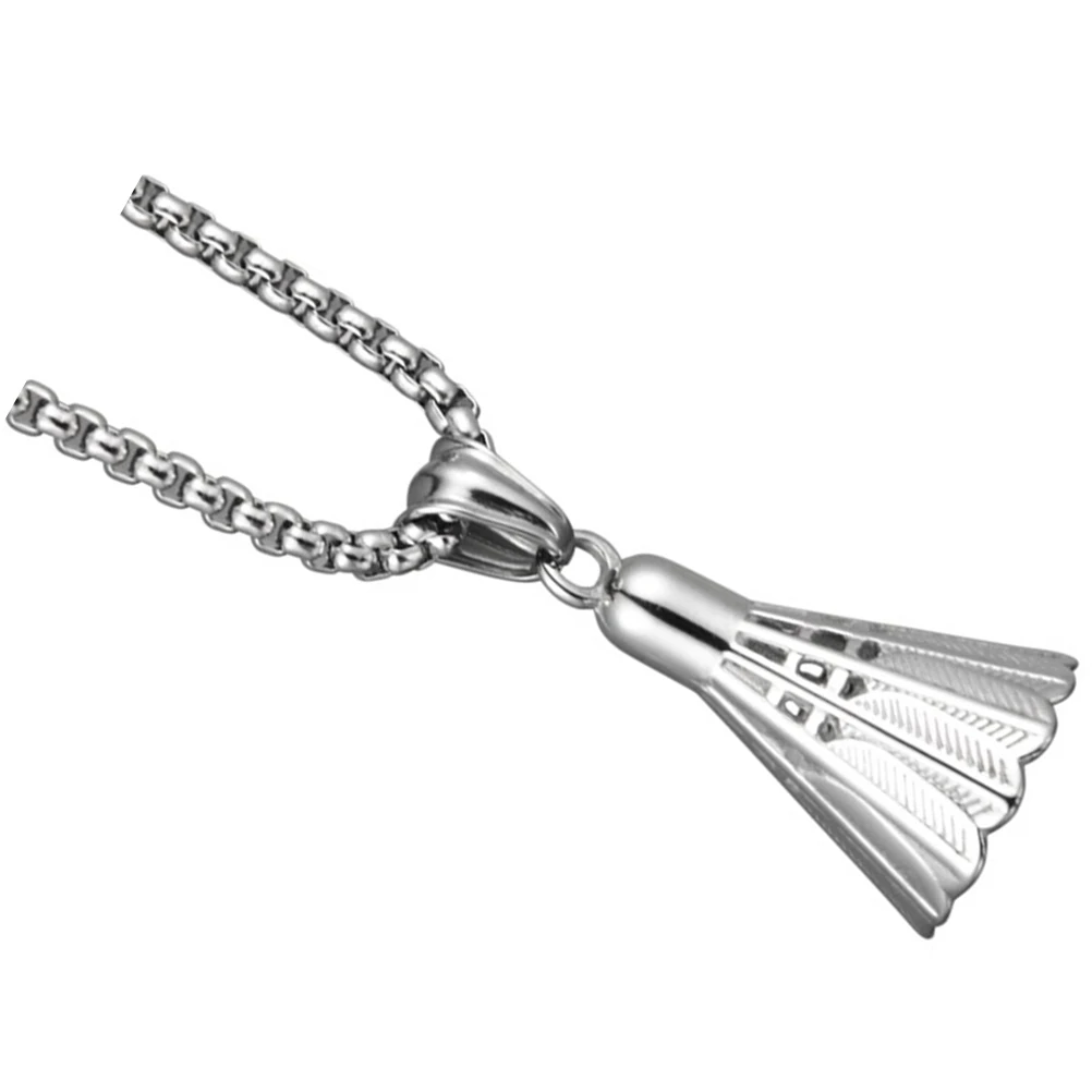 

Necklace Badminton Jewelry Sports Accessories for Men Silver Pendant Women's Pendants Man