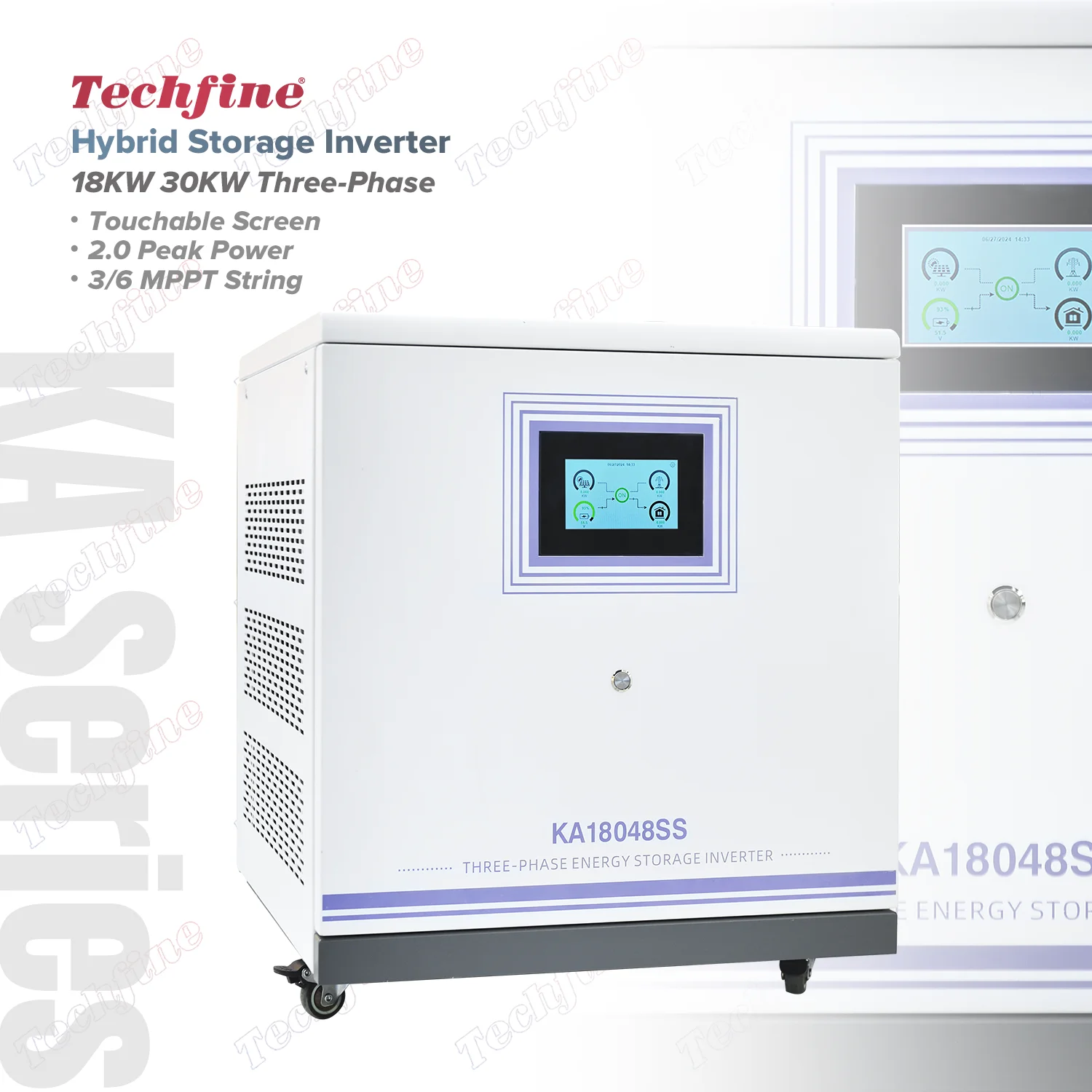 

Commercial 3 Phase Triple MPPT String Inverter 18kw 30kw Hybrid Solar Inverter for 48V Battery System