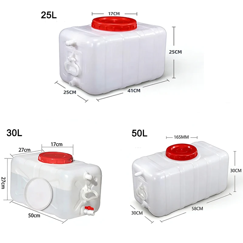 PE Food Grade  Water Tank Plastic Bucket Rectangular Water Storage Tower  for  Water Storage RV Water Tank  Camping Jug Portable