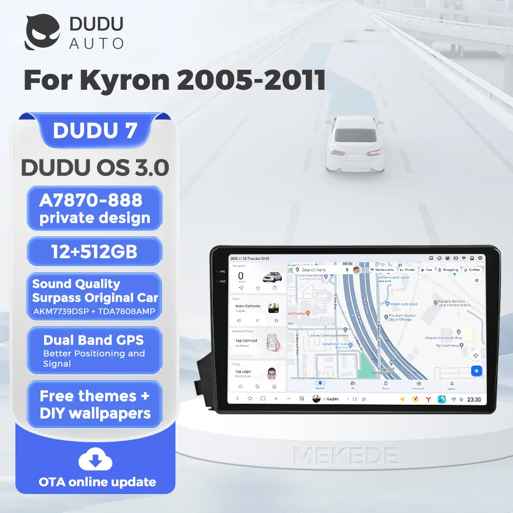 DUDU7 A7870 2Din Android Intelligent Systems Car Radio For Ssangyong Kyron Actyon 2005-2011