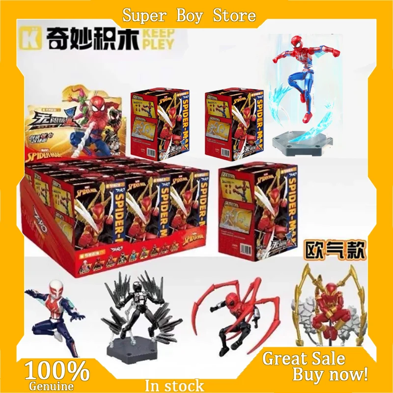 

In Stock KEEPPLEY Spider-Man Venom Action Figure Infinity Edition 1st Wave Movable Assembled Toy Blind Box Christmas Fans Gift
