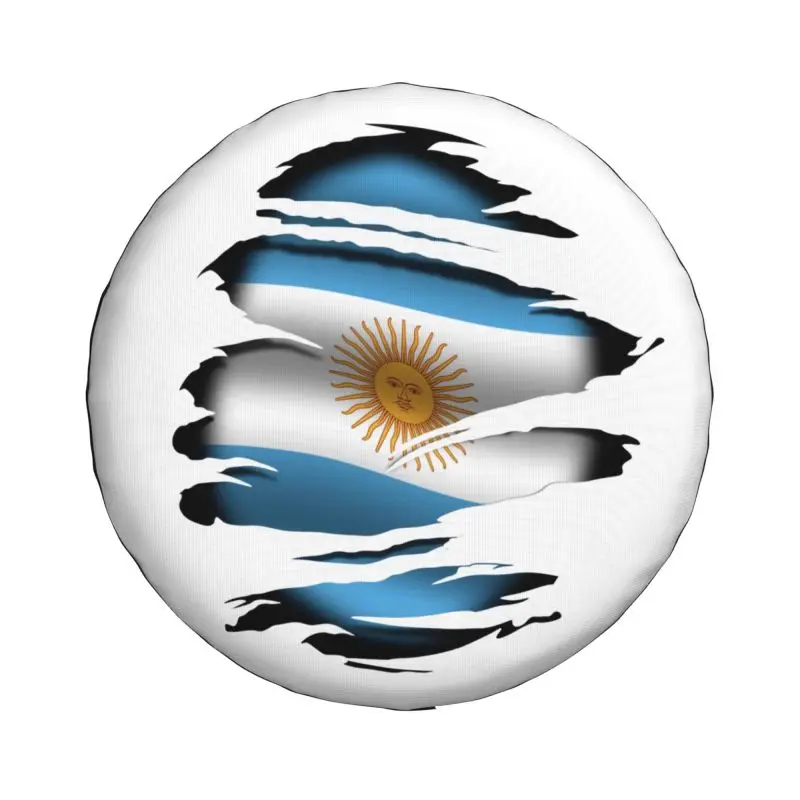 Aangepaste Argentinië Gescheurde Vlag Tattoo Reservewiel Cover voor Prado Pajero Jeep Argentijnse Trots 4WD 4x4 SUV Auto Wiel Protector