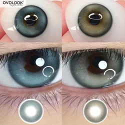 OVOLOOK-1 Pair/2PCS Surprise Lenses Colored Contact Lenses Myopia Blue Prescription Lenses Fashion Green Color Pupil Eyes Newest