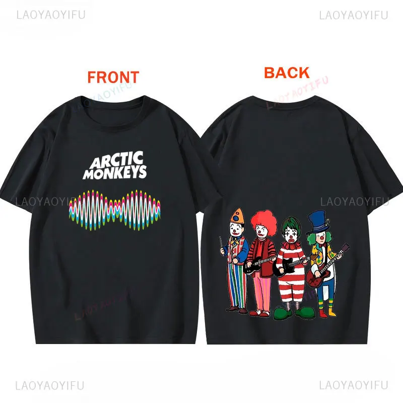 Camiseta Arctic Monkeys Bandas de Rock Design Único Moda Quente em Promoção Roupas Y2K Masculina Feminina Gótica Alternativa Rock Estampa T-Shirt