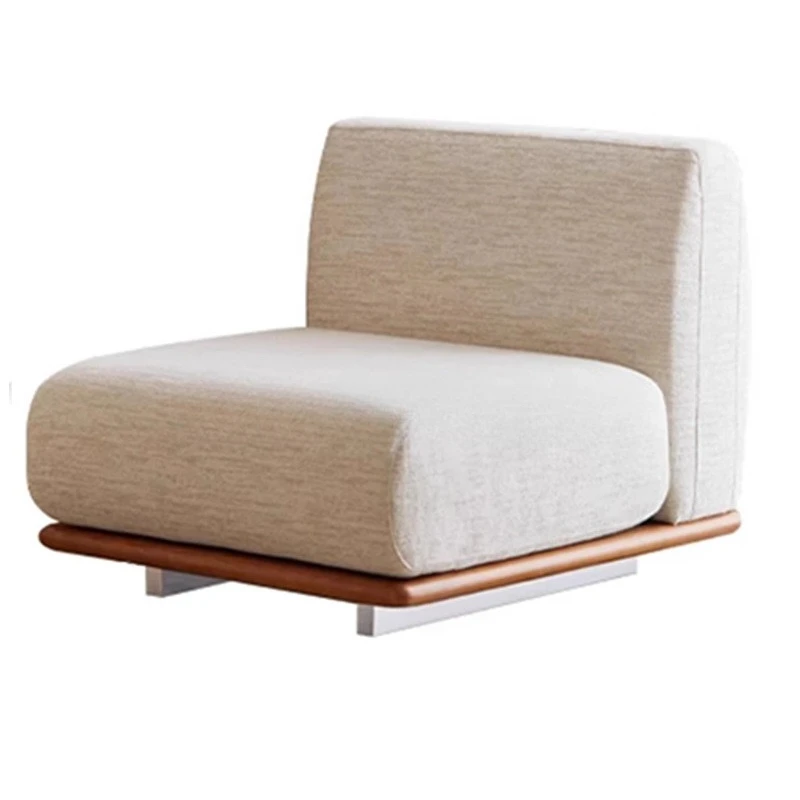 

Home leisure armrest single chair, retro style stainless steel sofa chair