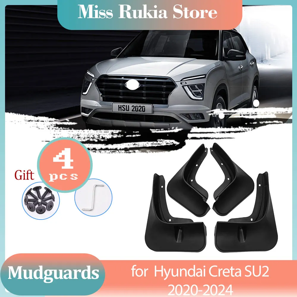 Mud Flaps for Hyundai Creta SU2 Cantus Ix25 Solaris HC 2020 2021 2022 2023 2024 Mudguards Splash Guards Fender Flare Accessories