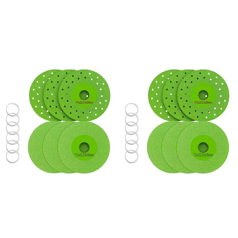 LICE-12 Pack 4.5 Inch (115Mm) Diamond Grit Rock Slab Grinding Disc For Cutting And Grinding Of Ceramics, Tiles And Marble