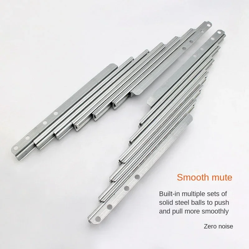 

For1.8/2.5M Invisible Dining Table Telescopic Guide Rail Aluminum Alloy Multi-Function Folding Extended Push-Pull Rail