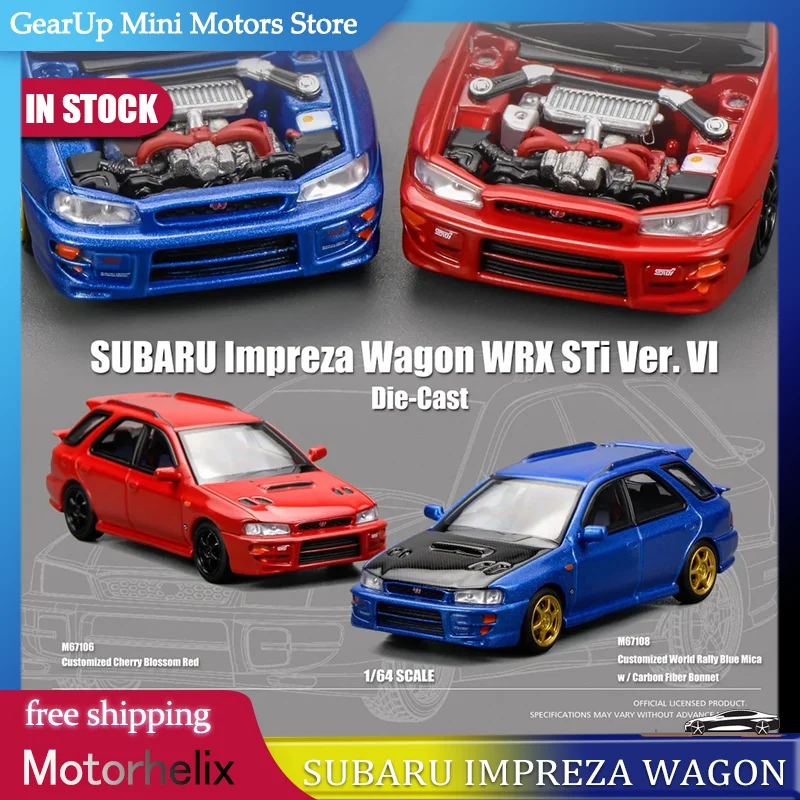 

New In Stock Motorhelix Mh 1:64 Subaru Impreza Wagon Wrx Sti Ver Alloy Miniature Diecast Model Subaru Wagon Car Toys Kids Gift