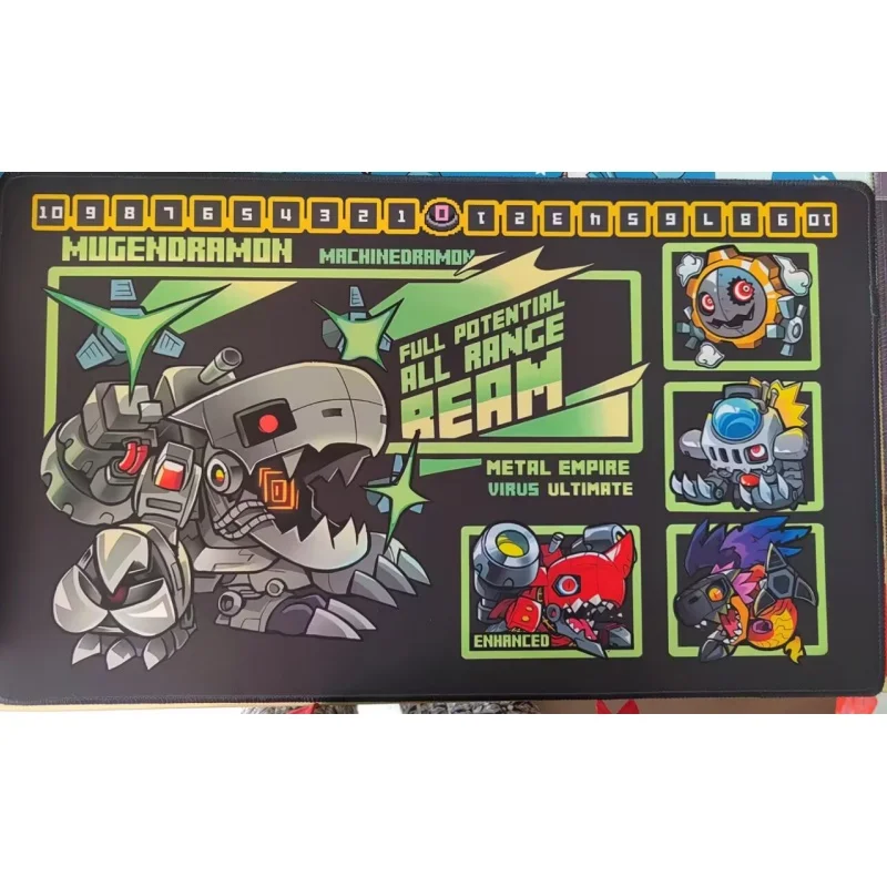 Card Pad Kaiser Greymon Mugendramon Omegamon Fenriloogamon Dtcg Diy Rubber Action Toy Figures Anime Game Collection Battle Mat