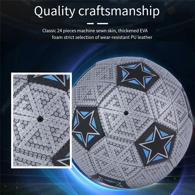 

ABHS-1 Piece Size 5 Professional Soccer Ball For Training Football Ball Competition Outdoor Football PVC