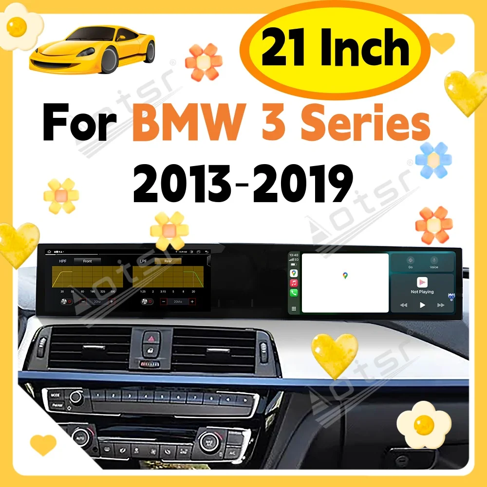 21 Inch Android 14 Car Radio For BMW 3 Series F30 F31 F34 2013‑2019 Wireless CarPlay Android Auto GPS Navi Multimedia Head Unit