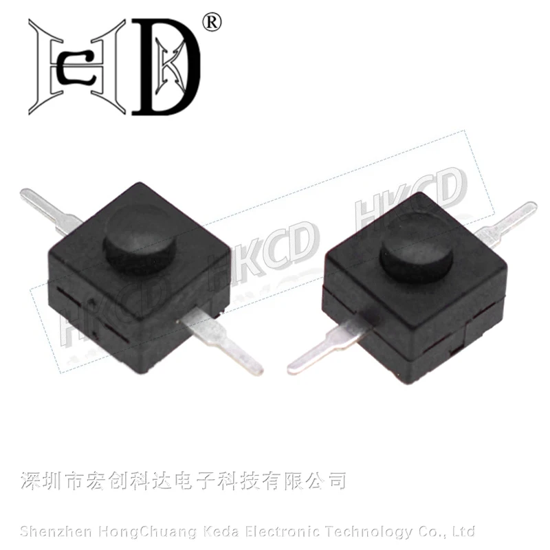 5Pcs 8008-112D 2Pin Horizontal DIP Latching Push Button Switch Self-Lock On Off for DIY Electronics