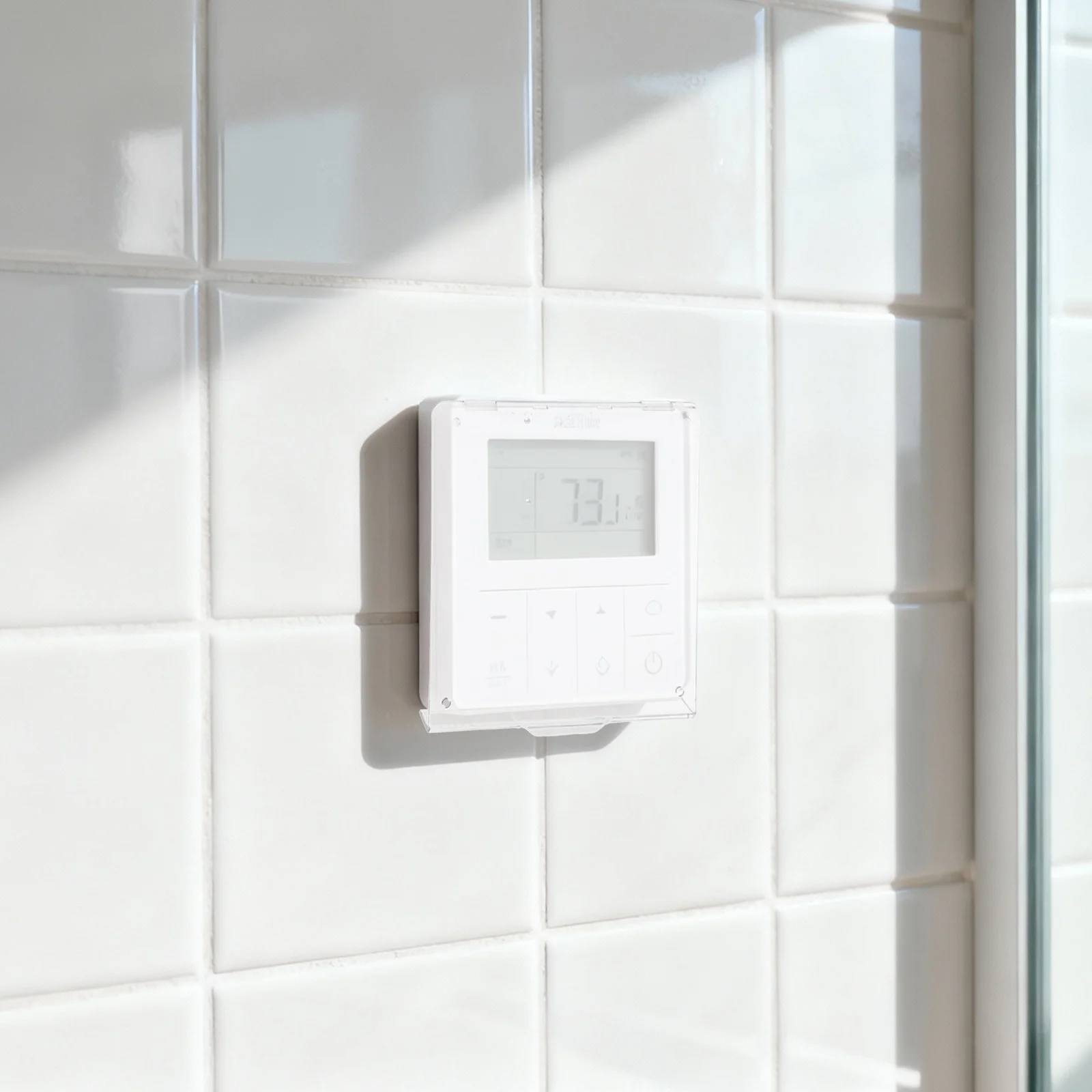 

2Pcs Air Conditioning Switch Cover 86 Type Transparent Thermostat Protective Panel for Central Hvac Proof