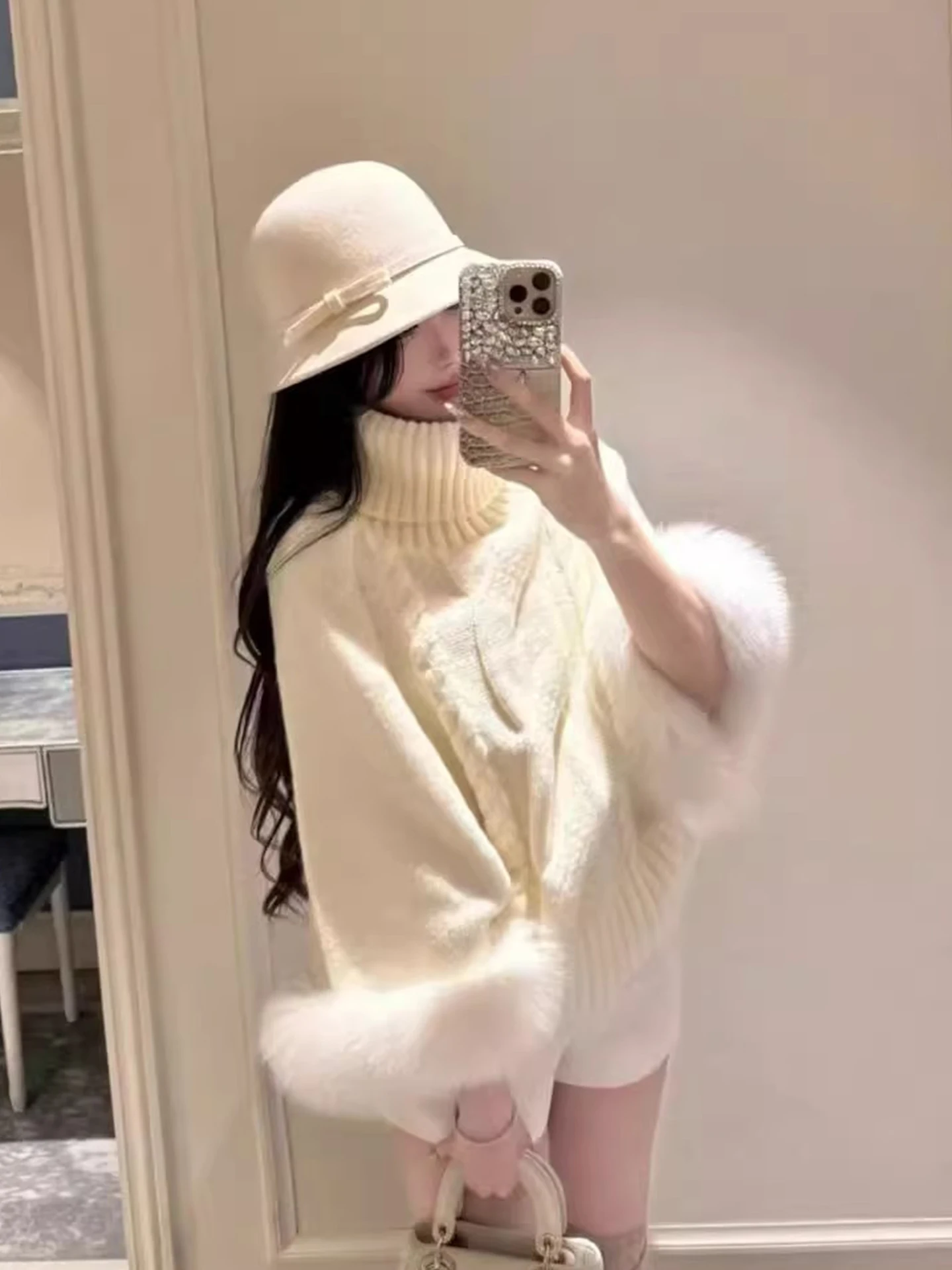 아늑한 하이넥 니트 스웨터 여성용 가을 겨울 신상 슬루즈 소프트 플러스 니트웨어 트렌디 패션 출퇴근용 슬루즈 스웨터