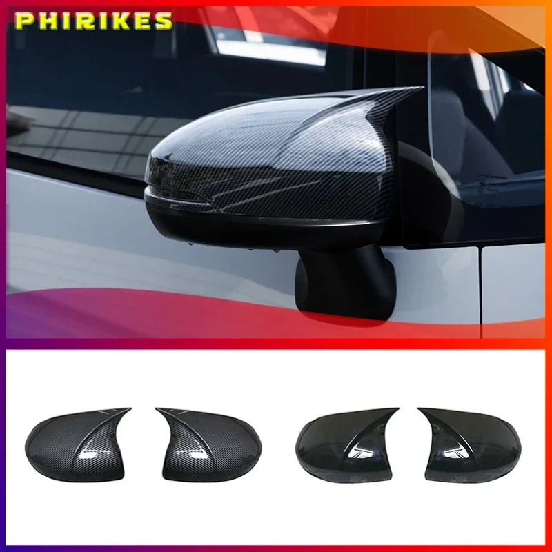 

Horn Shape ABS Carbon Fiber Style Rear View Side Mirror Cover Rearview Caps For Honda Fit Jazz GK5 2014-2020