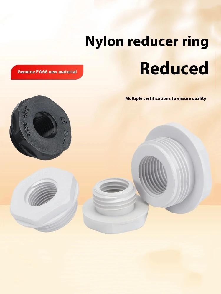 

10 Pieces Nylon Diameter Transformer Ring M-type Waterproof Joint Filler ROHS Plastic Core Replenishment Thread Conversion Parts