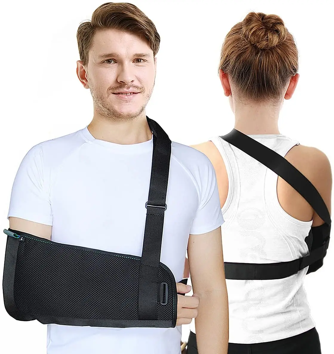 

Medical Arm Sling with Split Strap for Broken&Fractured Bones, Arm Sling Shoulder Immobilizer for Wrist, Elbow, Shoulder Injury