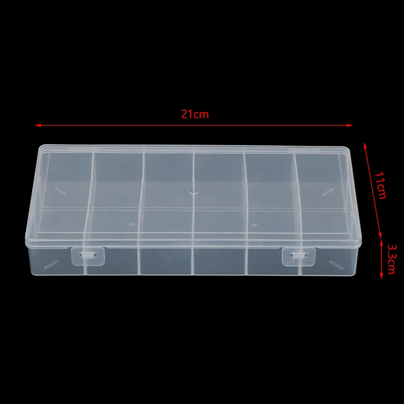 6 Grids Compartment Plastic Storage Box Practical Toolbox Transparent PP Boxes Bead Jewelry Case Display Organizer Container