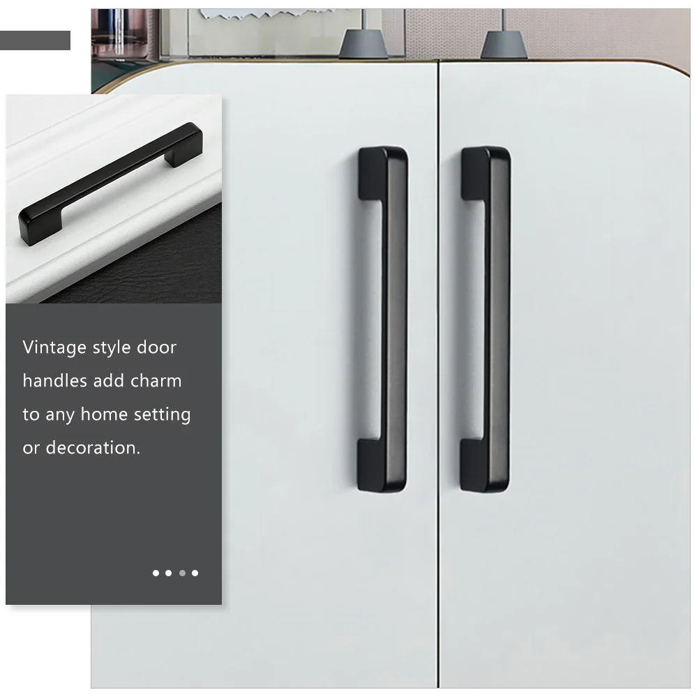 

4Pcs Cabinet Pull Handles Metal Vintage Door Handles for Wardrobe Drawer Cupboard Front Door Furniture Hardware Pulls