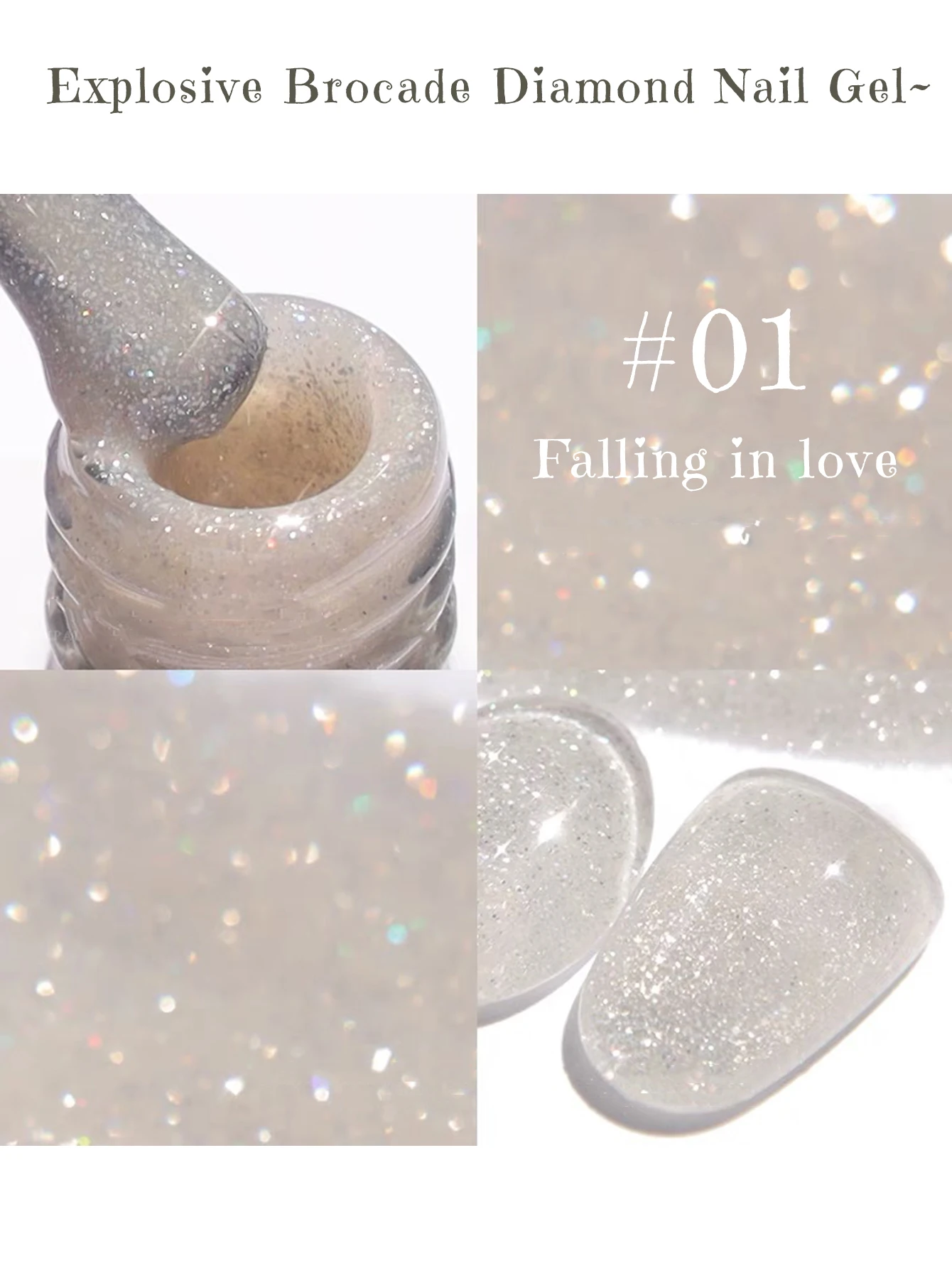 ZH Ladybug Glitter Gel Nail Polish Detail 1
