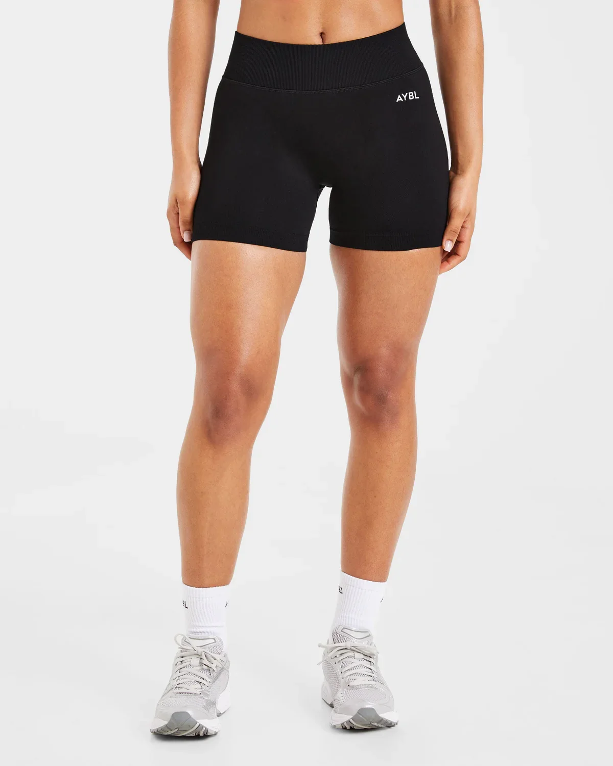 Marken-Nahtlose Yoga-Shorts — Po-formende Fitness-Shorts, Dehnbare Kompressions-Shorts für Damen, Feuchtigkeitsableitend – Detail 3